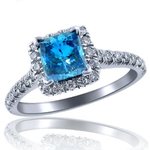blue diamond - center stones for engagement rings - dazzling rock