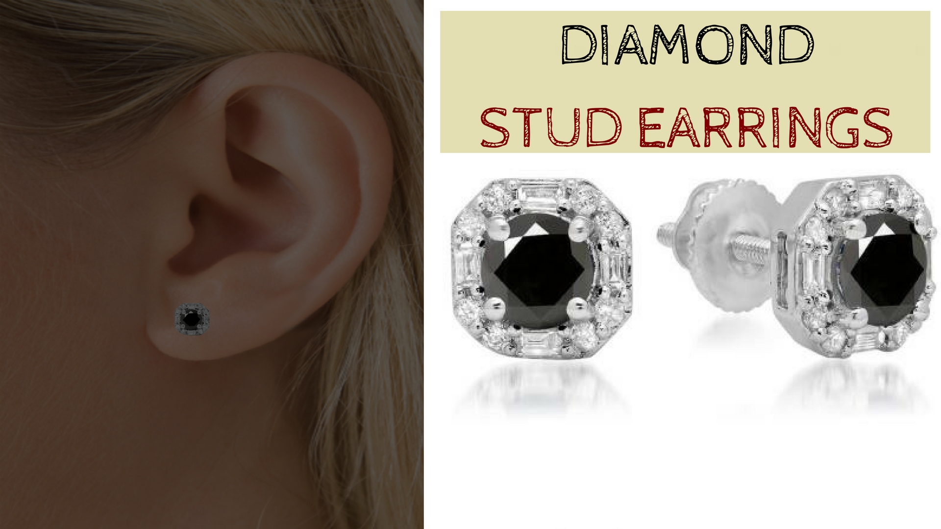 Add touch of elegance to your look with diamond stud earrings