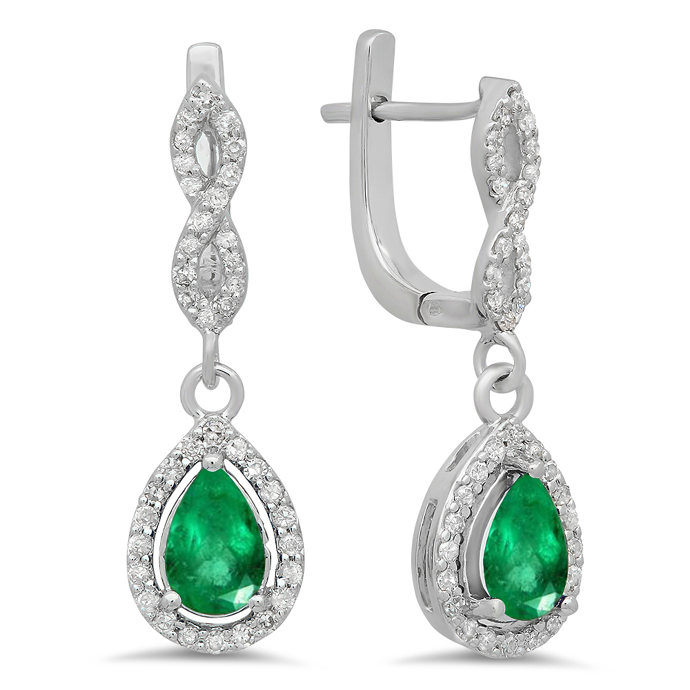 gemstone diamond earrings