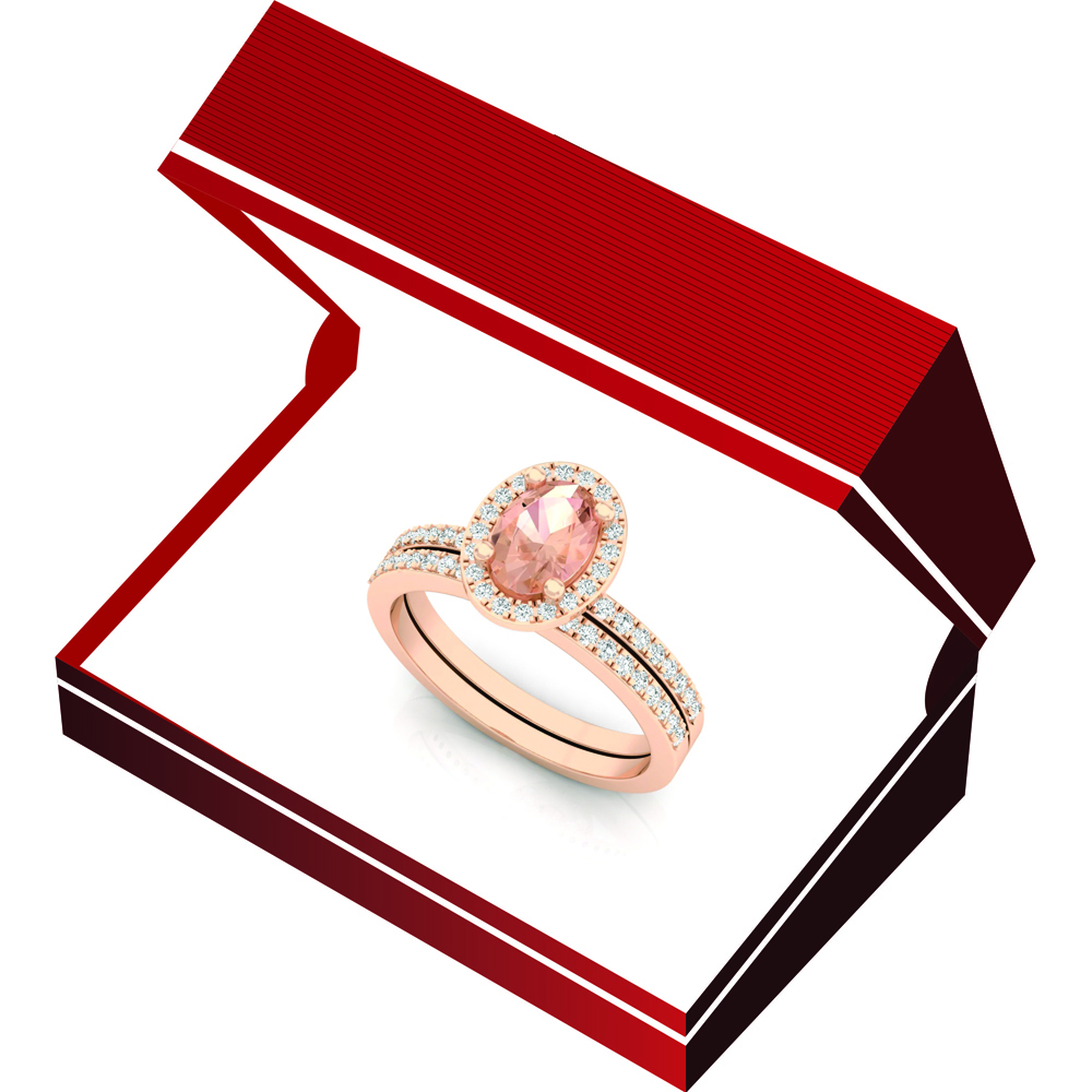 rose gold morganite engagement rings