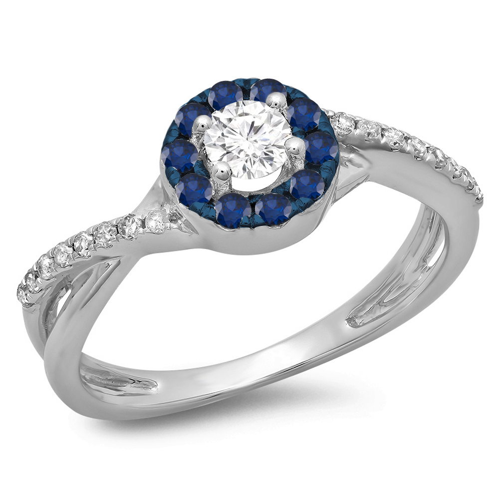 DR3809-2666-14KW - three stone engagement rings