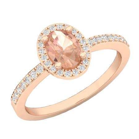 Morganite Diamond Ring