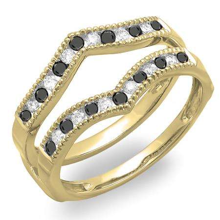 black gold diamond ring