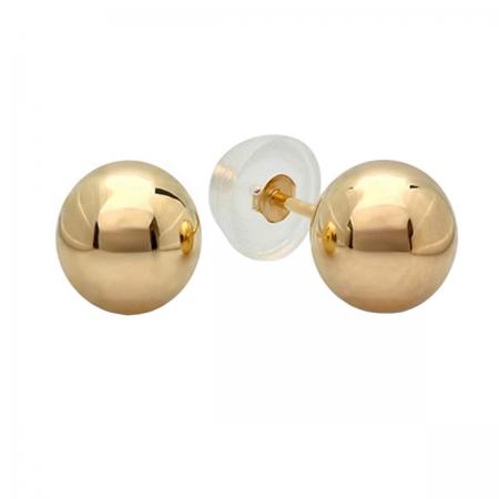 Ball Stud Gold Earrings